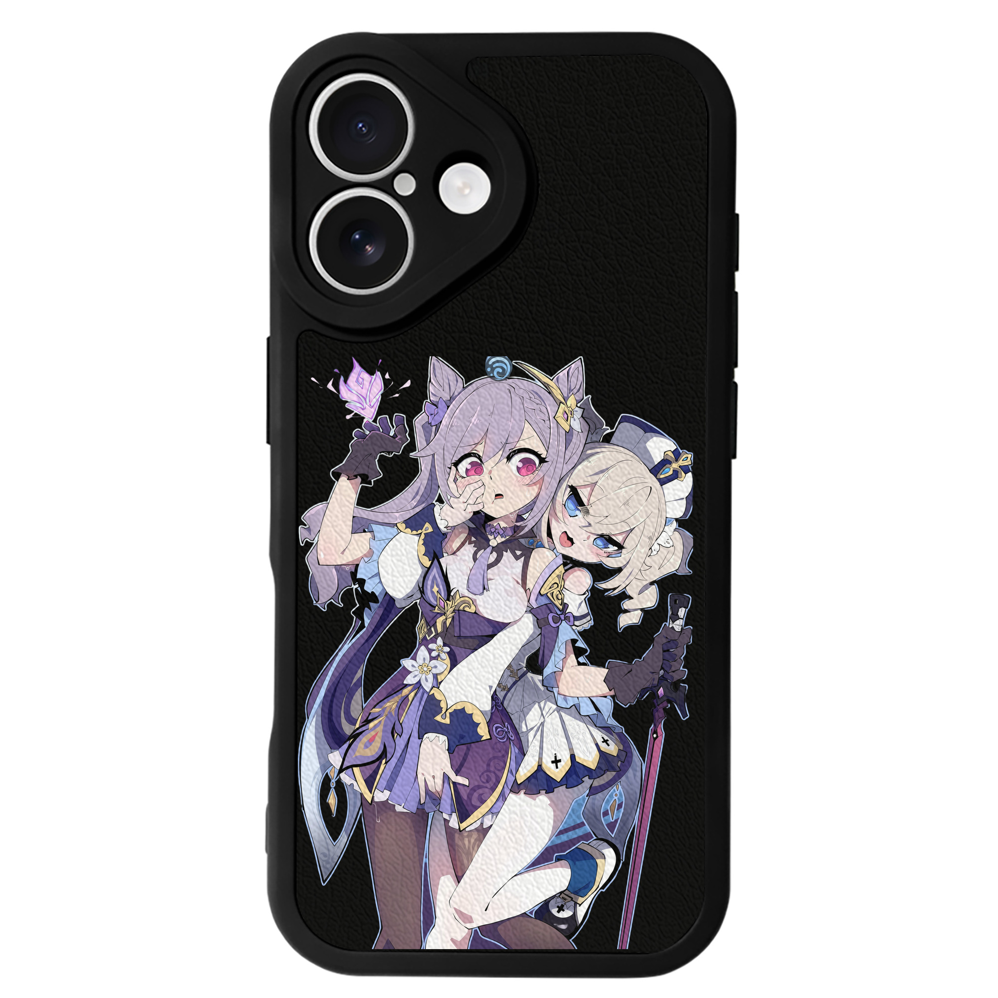 げんし神 刻晴 こくせい genshin Kokusei 【iPhone 16シリーズ対応】シリコンスマホケース（レザー調） 材質：シリコン